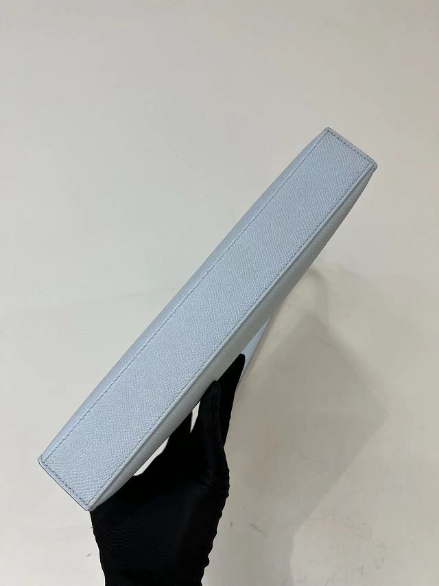 Hermes original madame leather kelly elan KE0028 blue pale