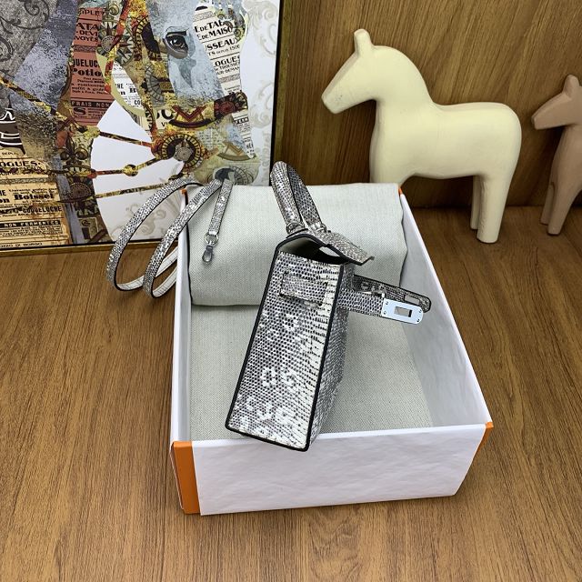 Hermes handmade genuine 100% lizard leather kelly 19 bag K0019 