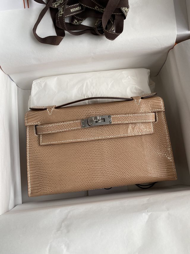 Hermes handmade genuine crocodile leather mini kelly 22 clutch K220 