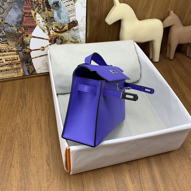 Hermes original swift leather mini kelly 22 clutch K0012 crocus