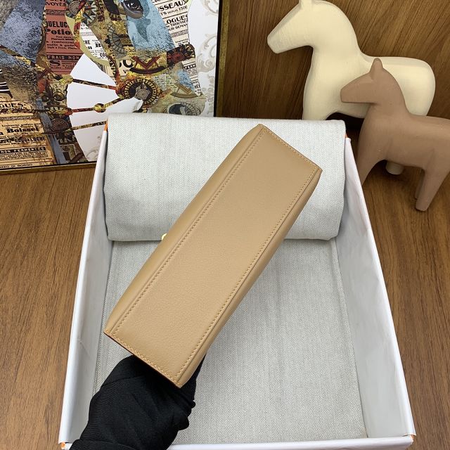 Hermes original swift leather mini kelly 22 clutch K0012 latte