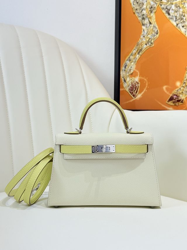 Hermes original epsom leather mini kelly 19 bag K0019 