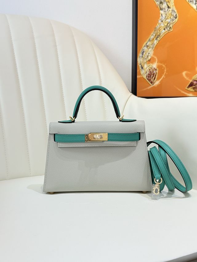 Hermes original epsom leather mini kelly 19 bag K0019 