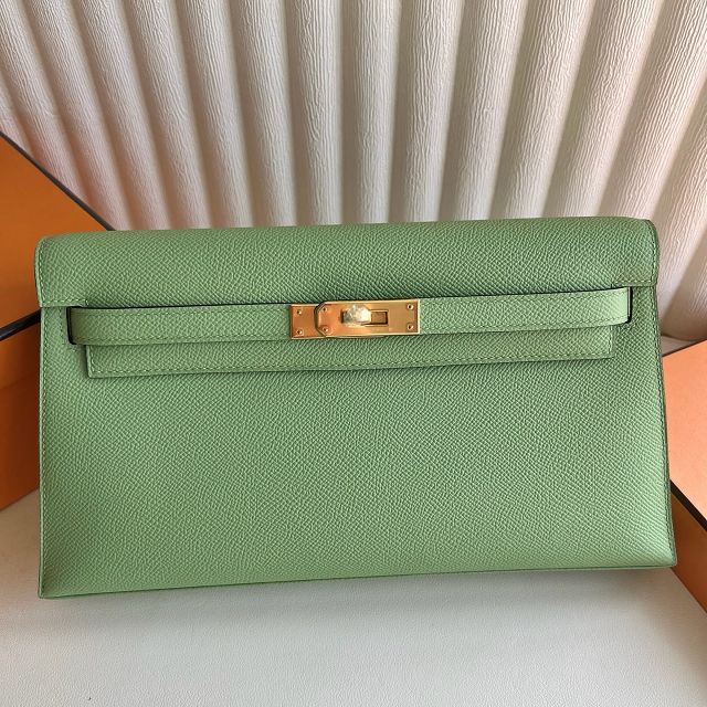 Hermes original madame leather kelly elan KE0028 vert criquet 