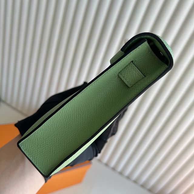 Hermes original madame leather kelly elan KE0028 vert criquet 