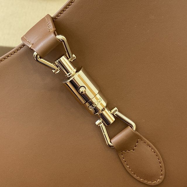 GG original calfskin jackie 1961 small shoulder bag 810232 brown