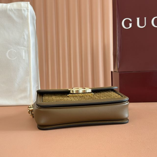 GG original suede calfskin go small shoulder bag 826761 brown