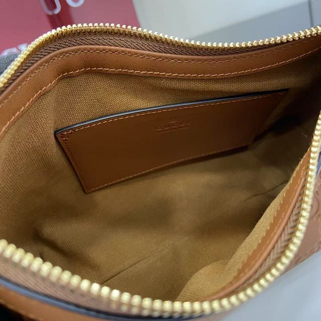 GG original calfskin emblem small shoulder bag 847450 brown
