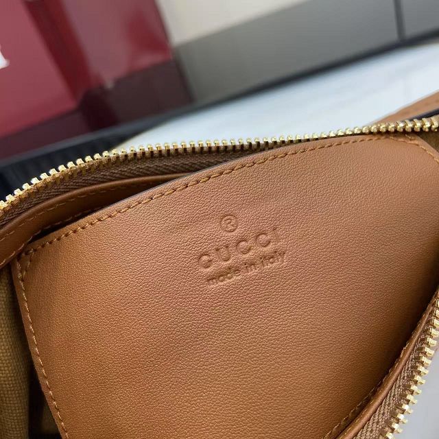 GG original calfskin emblem small shoulder bag 847450 brown