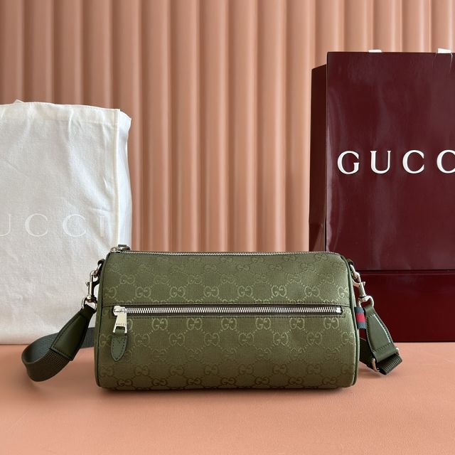 GG original canvas canvas small cylinder bag 834455 green