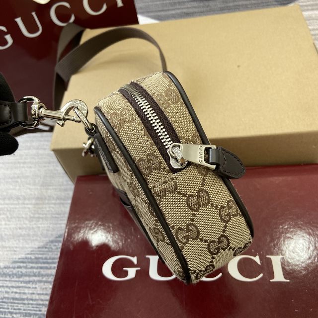 GG original canvas mini messenger bag 834268 brown