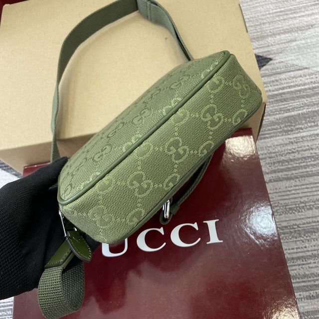 GG original canvas mini messenger bag 834268 green