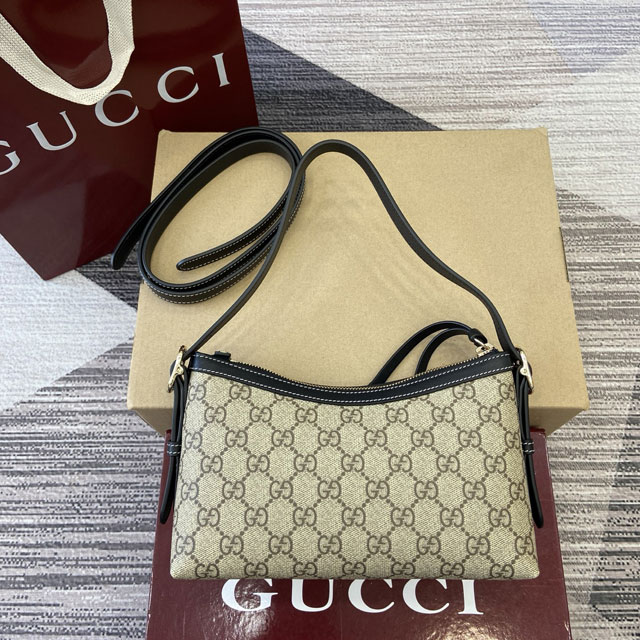 GG original fabric emblem small shoulder bag 847450 black