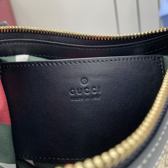 GG original fabric emblem small shoulder bag 847450 black