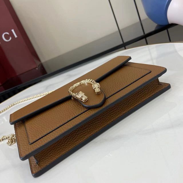 GG original calfskin dionysus wallet on chain 837373 brown