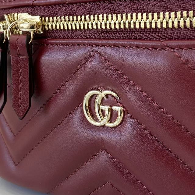 GG original calfskin marmont mini vanity bag 837455 bordeaux