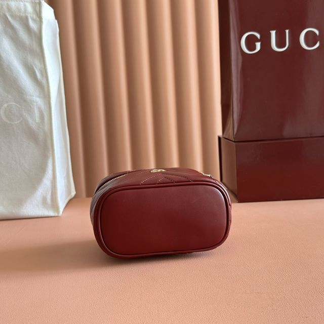 GG original calfskin marmont nano vanity bag 837455 bordeaux