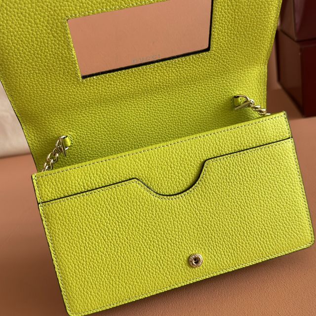 GG original fabric marmont wallet on chain 497985 green