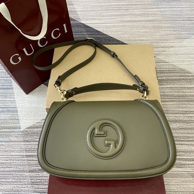 GG original calfskin blondie large top handle bag 815716 green