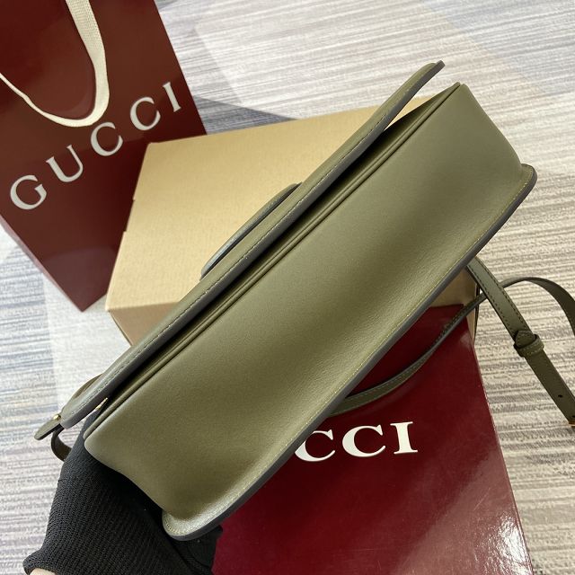 GG original calfskin blondie large top handle bag 815716 green