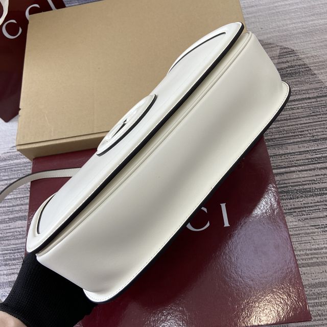 GG original calfskin blondie large top handle bag 815716 white