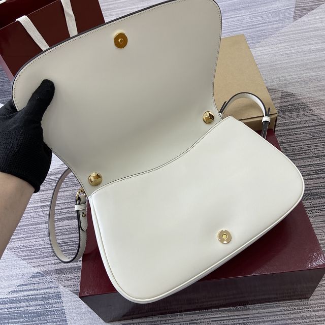 GG original calfskin blondie large top handle bag 815716 white