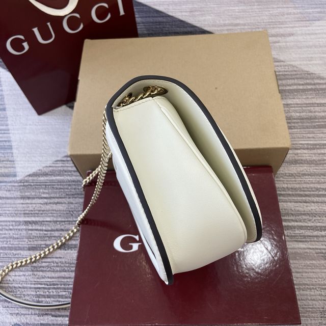 GG original calfskin blondie medium shoulder bag 815715 white