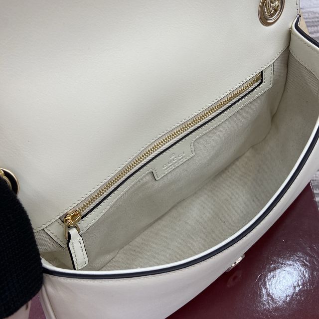 GG original calfskin blondie medium shoulder bag 815715 white