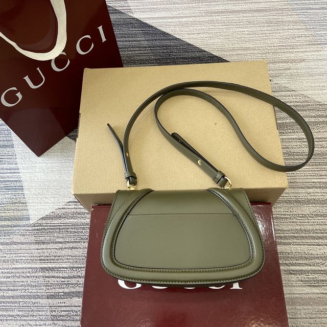 GG original calfskin blondie small shoulder bag 815700 green