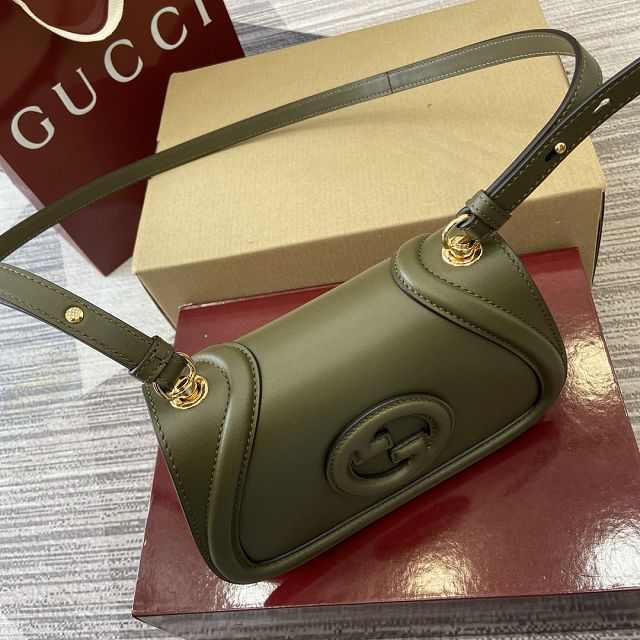 GG original calfskin blondie small shoulder bag 815700 green