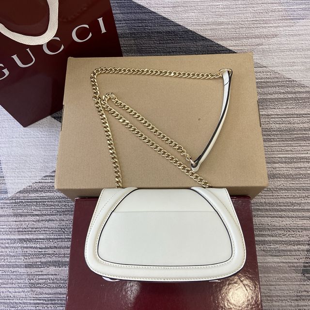 GG original calfskin blondie small shoulder bag 815711 white