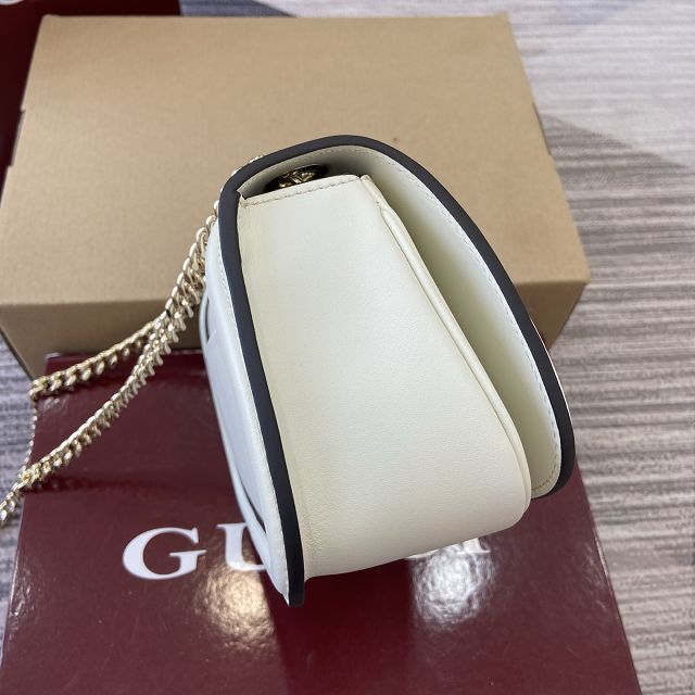 GG original calfskin blondie small shoulder bag 815711 white