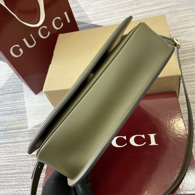 GG original calfskin blondie small top handle bag 815714 green