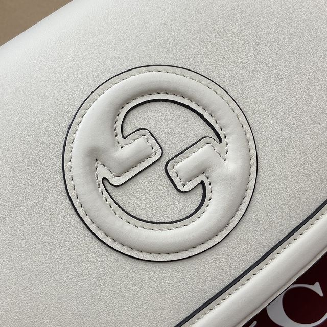 GG original calfskin blondie small top handle bag 815714 white