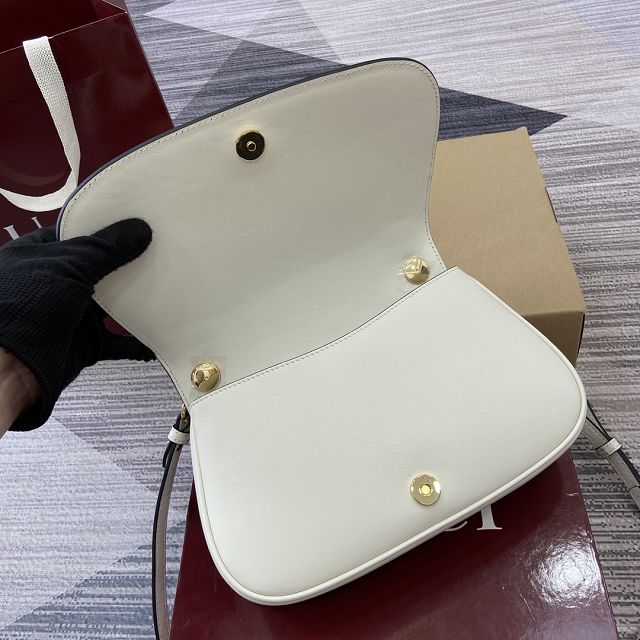 GG original calfskin blondie small top handle bag 815714 white