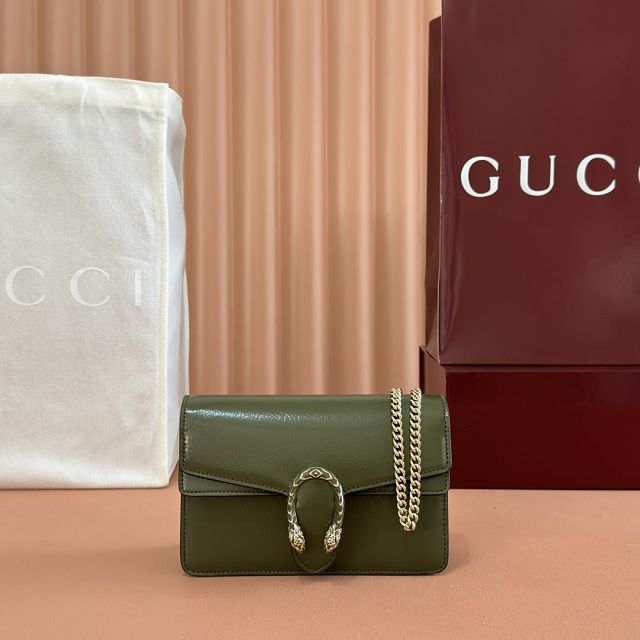 GG original calfskin dionysus mini wallet on chain 837370 green