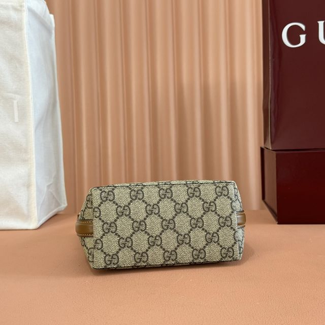 GG original fabric emblem nano bucket bag 847090 brown