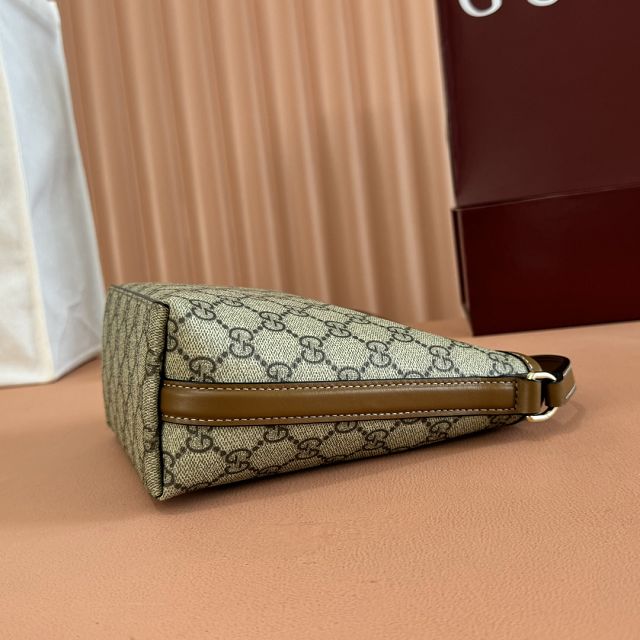 GG original fabric emblem nano bucket bag 847090 brown