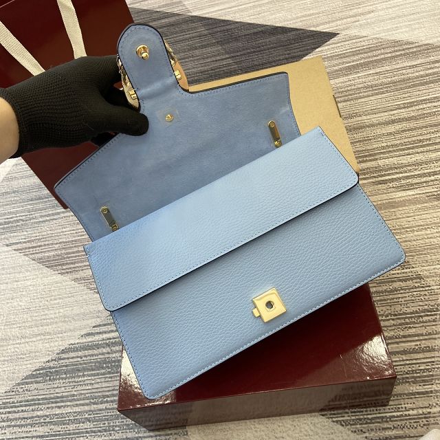 GG original grained calfskin dionysus medium shoulder bag 795005 blue
