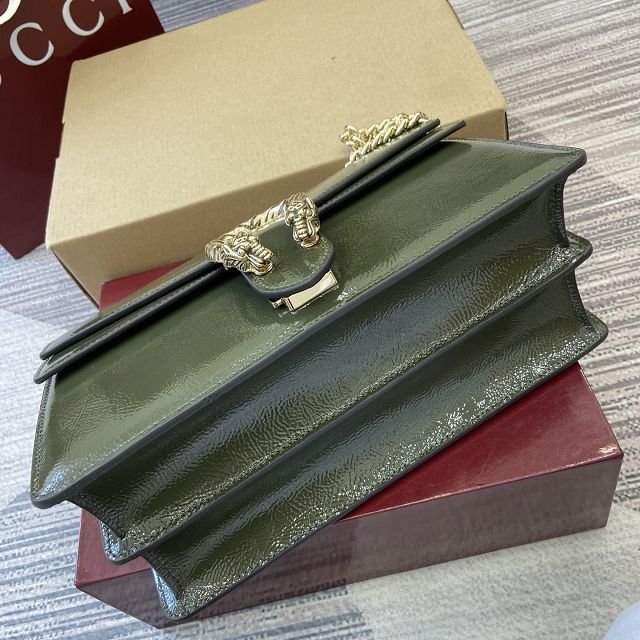 GG original shiny calfskin dionysus medium shoulder bag 795005 green