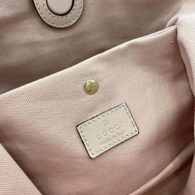 GG original calfskin emblem mini bucket bag 815118 light pink