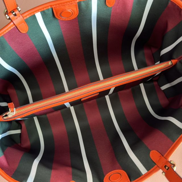 GG original canvas emblem medium tote bag 815213 orange