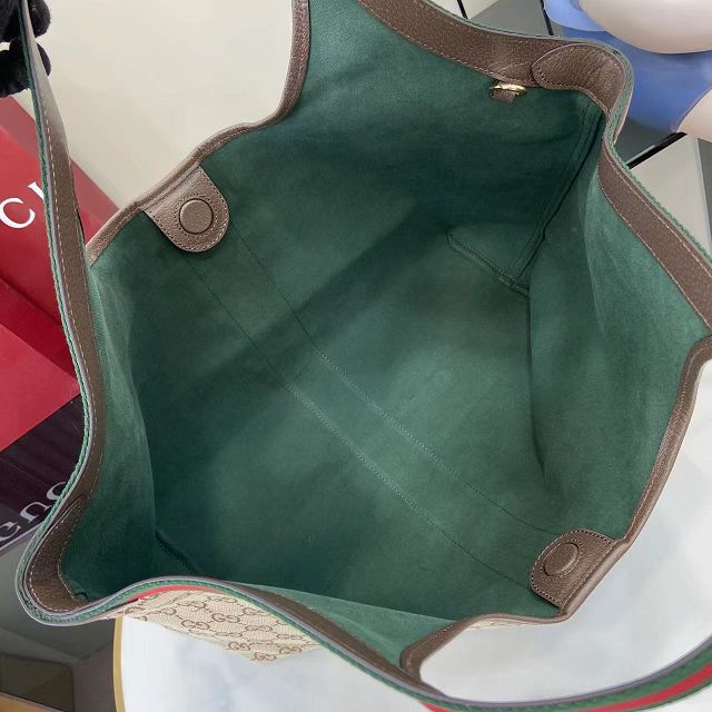 GG original canvas giglio large tote bag 853971 brown