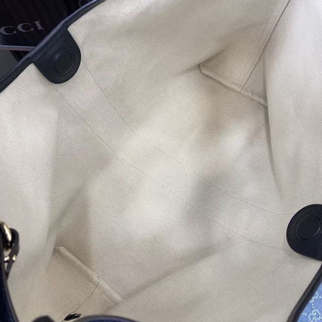GG original denim giglio large tote bag 853971 blue