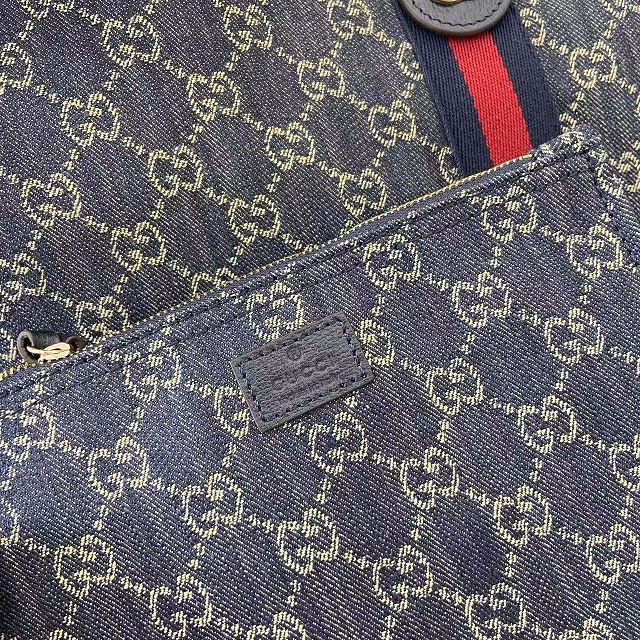 GG original denim giglio medium tote bag 853972 dark blue