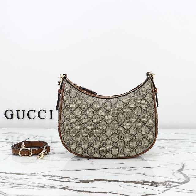 GG original fabric emblem small shoulder bag 815409 brown