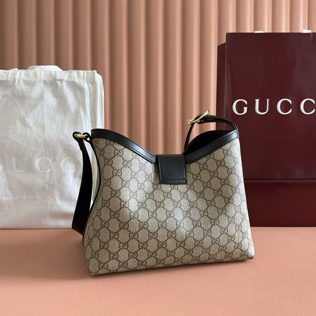 GG original fabric medium padlock shoulder bag 839021 black