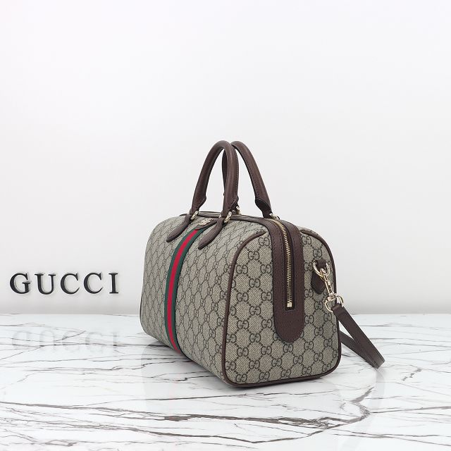 GG original fabric ophidia large boston bag 836824 brown