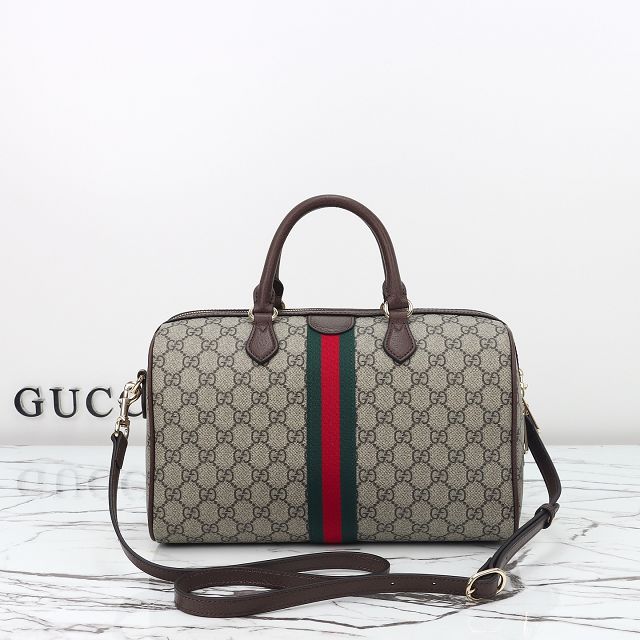GG original fabric ophidia large boston bag 836824 brown
