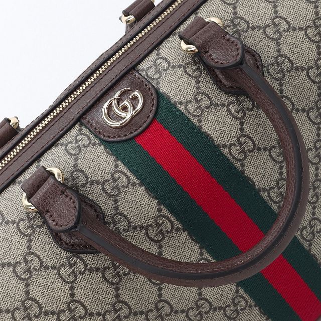 GG original fabric ophidia large boston bag 836824 brown